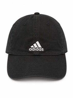 Adidas Unisex Black Cap with White Embroidered Logo